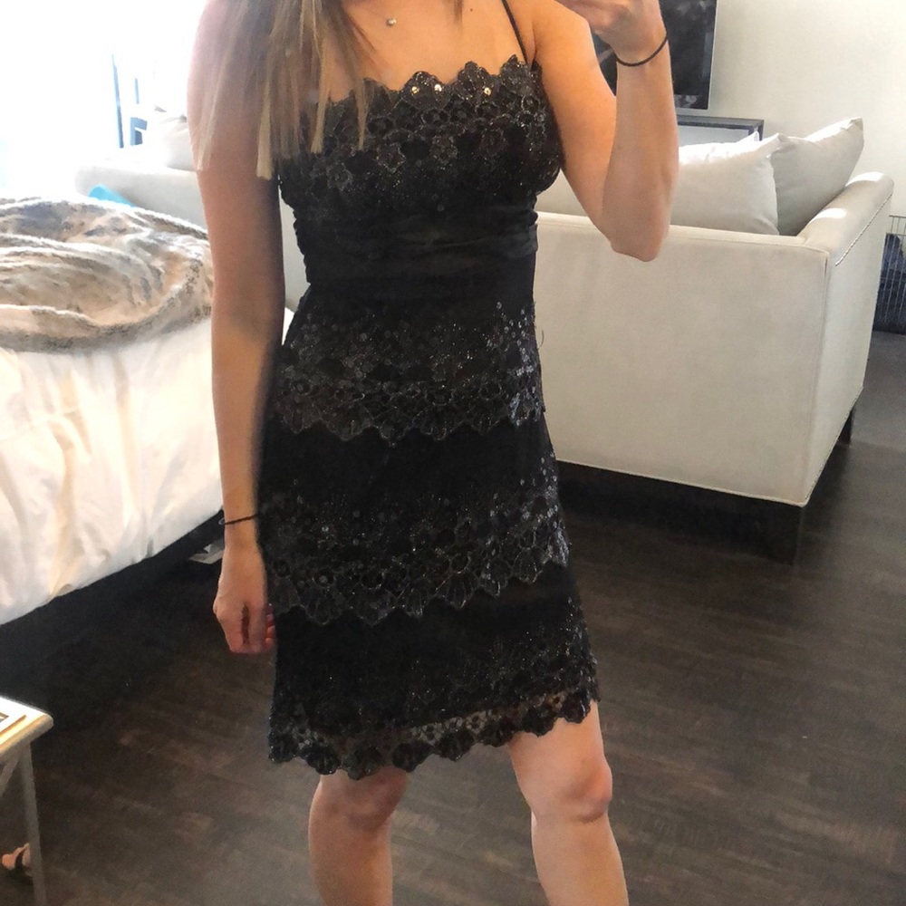Black sparkly prom or homecoming dress